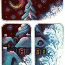 Схема вышивки «Зимнее окошко»