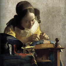 Схема вышивки «Вермеер Ян Делфток. Кружевница.»