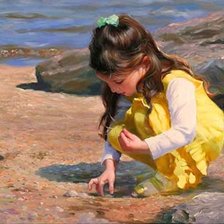 Схема вышивки «Серия "Девочки" На море»