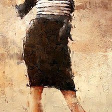 Схема вышивки «Девушка в шляпе»