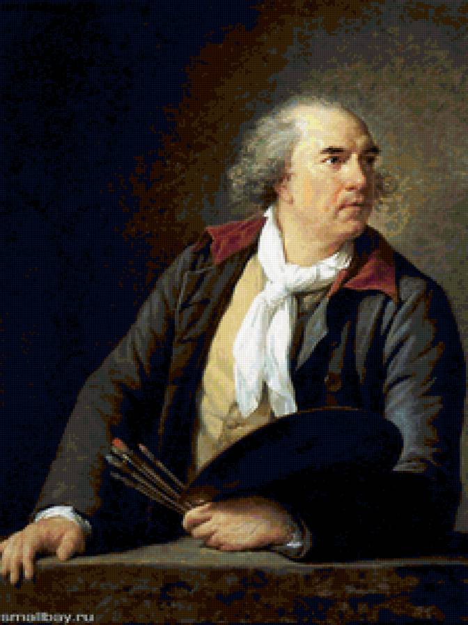 Виже-Лебрен Элизабет. Юбер Робер. - портрет, люди, лицо, мужчины. - предпросмотр