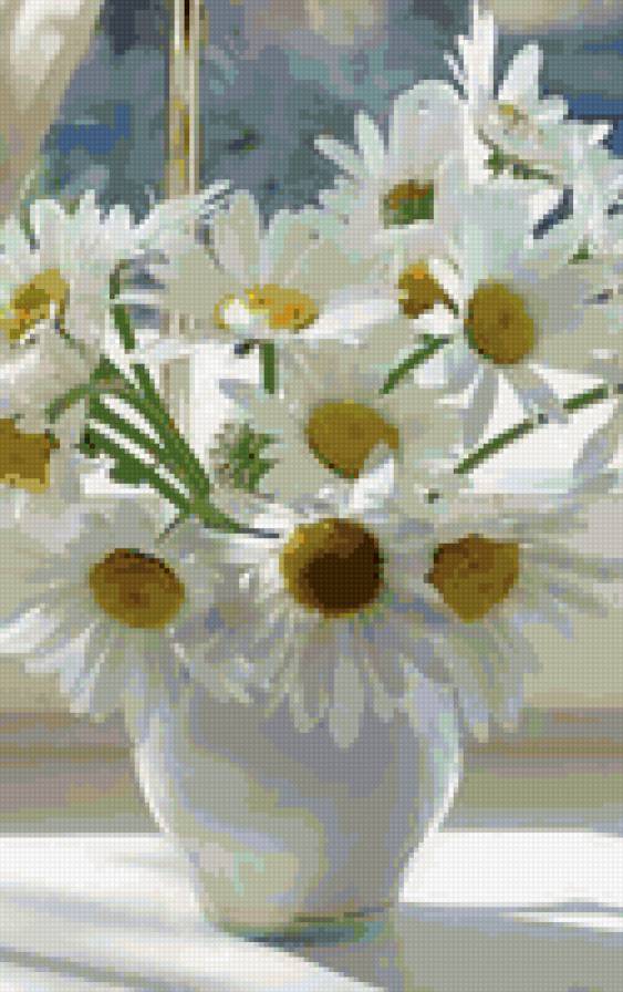 Ваза с ромашками - ромашки, цветы - предпросмотр