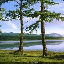 Схема вышивки «У озера»