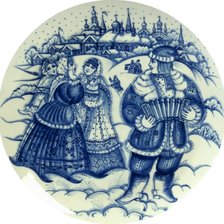 Схема вышивки «гжель»