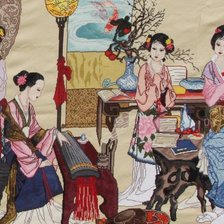 Схема вышивки «Восточные девушки»