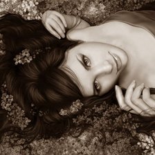 Схема вышивки «девушка»