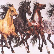 Схема вышивки «Серия "Кони"»