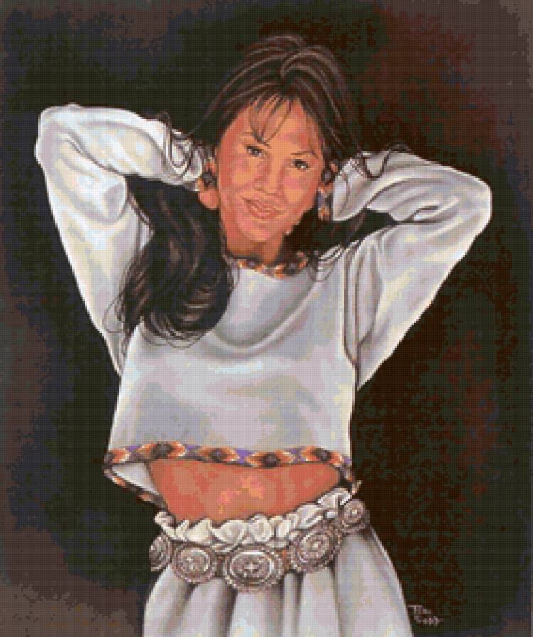 Серия "В индейском стиле" - девушка - предпросмотр