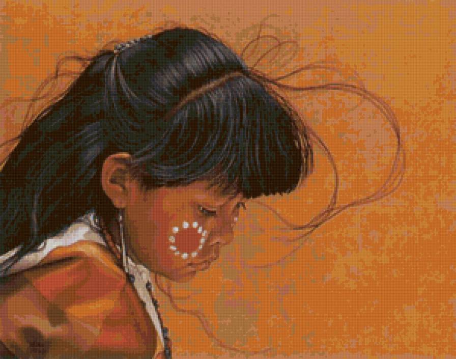 Серия "В индейском стиле" - девочка, дети - предпросмотр