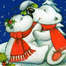 Схема вышивки «Белые мишки»