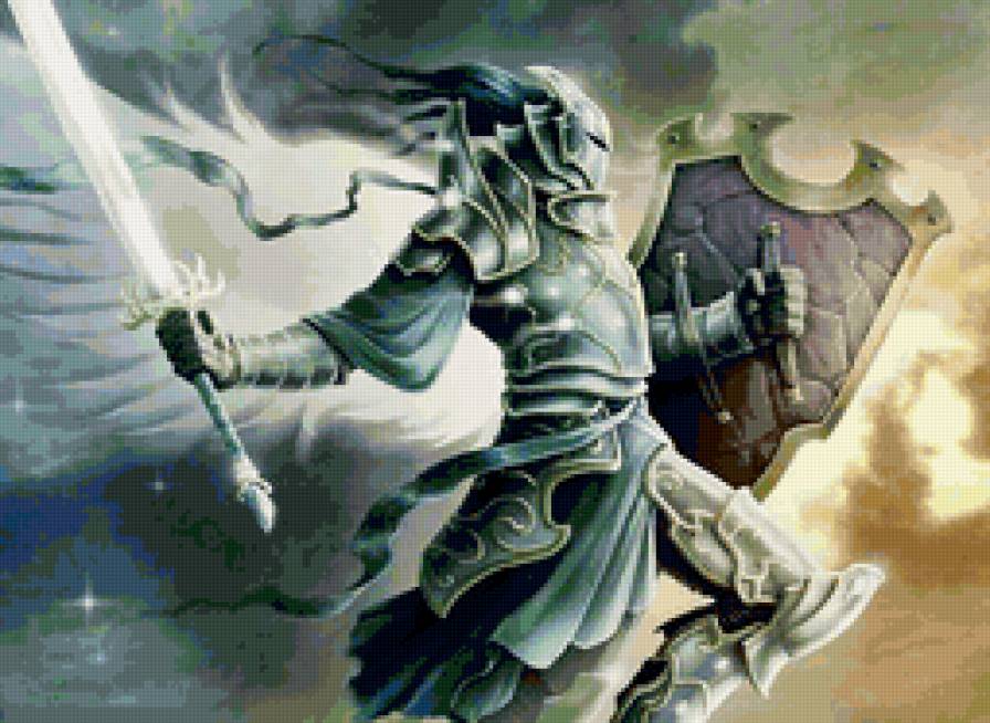 рыцарь - аниме, воин, рыцарь, игра, фэнтази, парень - предпросмотр