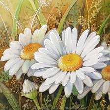 Схема вышивки «ромашки»