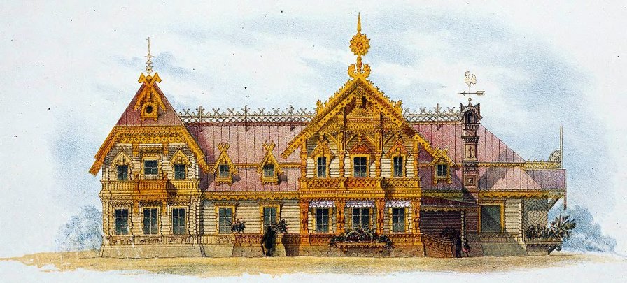 №164608 - изба, особняк, деревянный, дом, домик, терем - оригинал