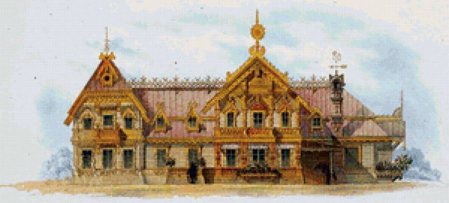 №164608 - дом, деревянный, домик, особняк, терем, изба - предпросмотр