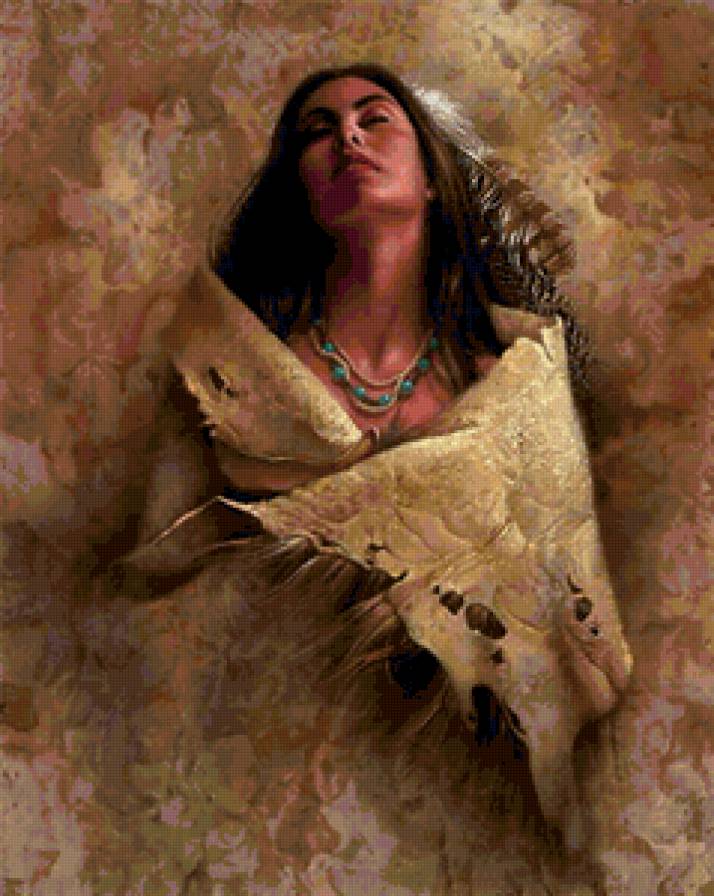 Серия "В индейском стиле" - девушка - предпросмотр