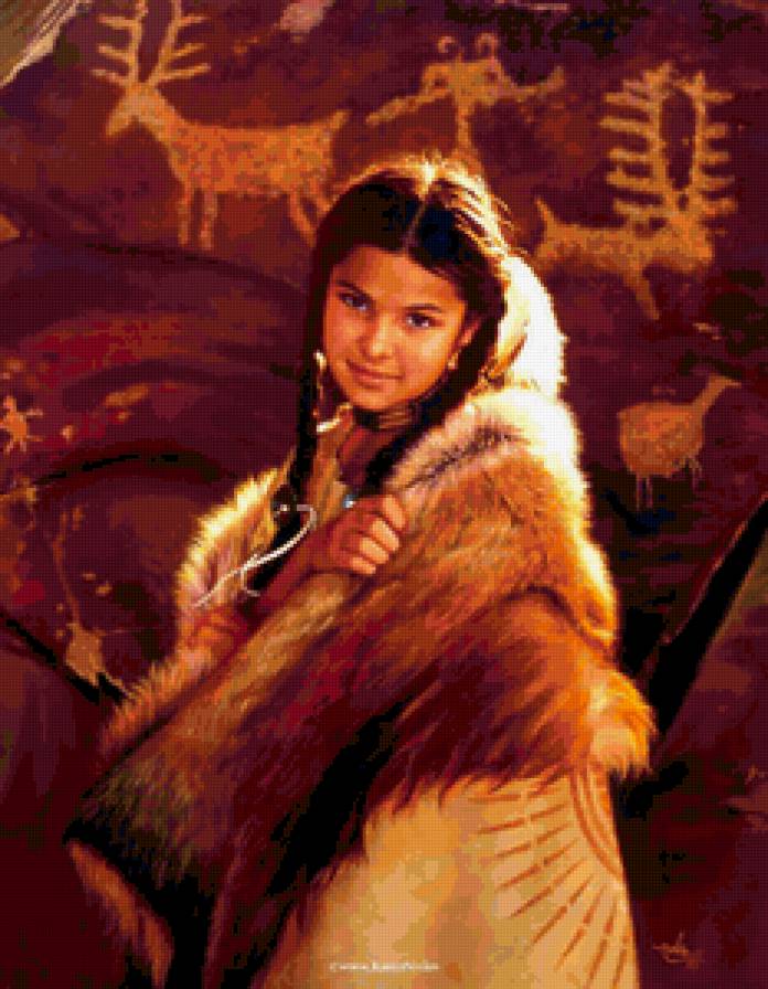 Скво - девушка, индейцы, меха - предпросмотр