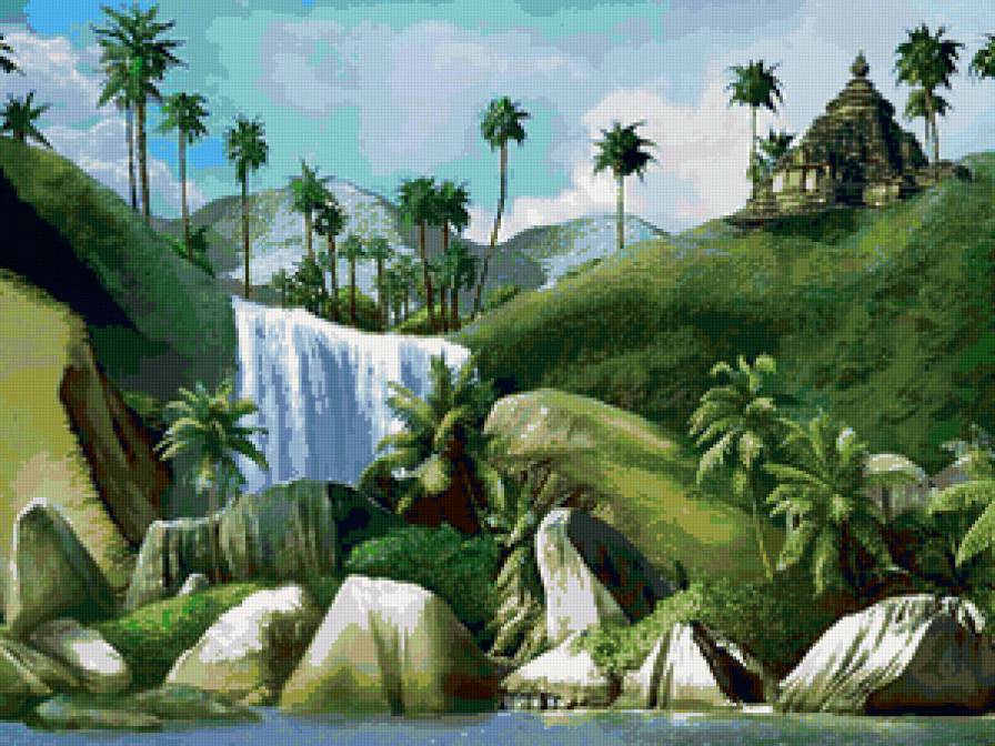 Водопад - вода, водопад - предпросмотр