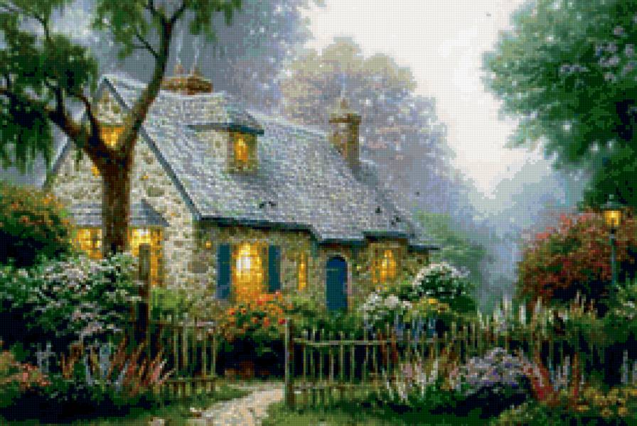 сказочный домик - домик, фэнтази, дом, особняк - предпросмотр