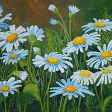 Схема вышивки «ромашки»