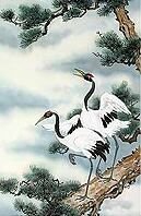 Схема вышивки «журавли»