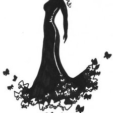 Схема вышивки «девушка и бабочки»