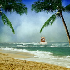 Схема вышивки «парусник»