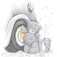 Схема вышивки «Мишка тедди мойщик»