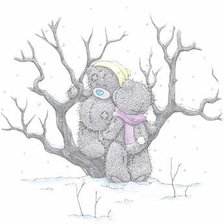 Схема вышивки «Мишка тедди зима»