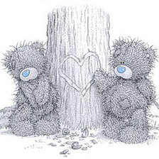Схема вышивки «Мишка тедди у дерева»