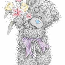 Мишка тедди с букетом