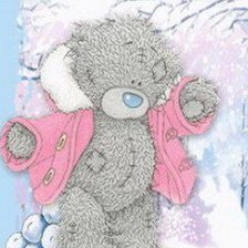 Схема вышивки «Мишка тедди в курточке»
