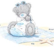 Схема вышивки «Мишка тедди на пляже 2»