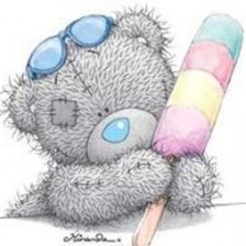 Схема вышивки «Мишка тедди с мороженым»