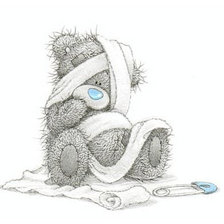 Схема вышивки «Мишка тедди болеет»