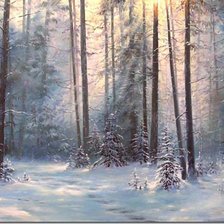 Схема вышивки «зима»