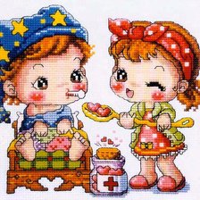 Схема вышивки «Детки»