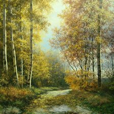 Схема вышивки «дорога в осень»