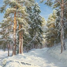 Схема вышивки «зима»