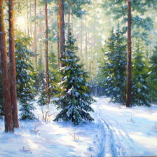 Схема вышивки «зима»