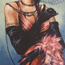 Схема вышивки «девушка»