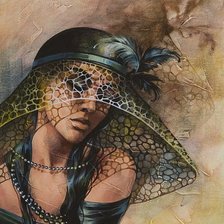 Схема вышивки «девушка»