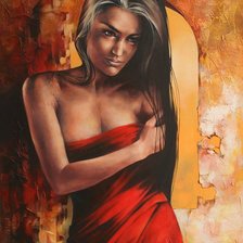 Схема вышивки «девушка»