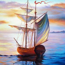 Схема вышивки «Синие дали»