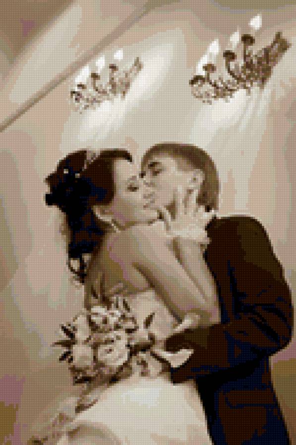 Чудесная пара - жених, невеста, свадьба, пара, букет - предпросмотр