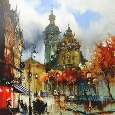 Схема вышивки «Тени города»