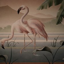 Схема вышивки «Фламинго»