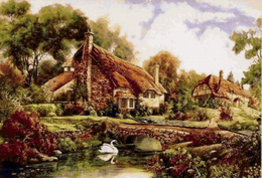 123 - природа, домик - предпросмотр