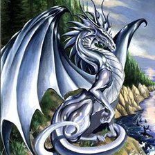 Схема вышивки «Синий дракон»