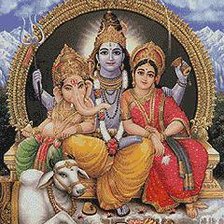 Схема вышивки «Шива, Парвати, Ганеша»