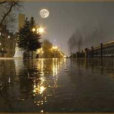 Схема вышивки «Дождливый вечер»